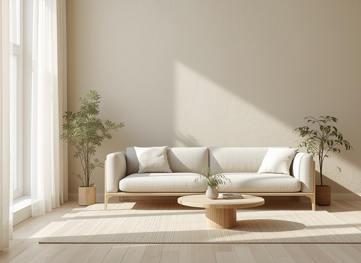 Warm minimal interior with soft daylight suggesting calm restoration